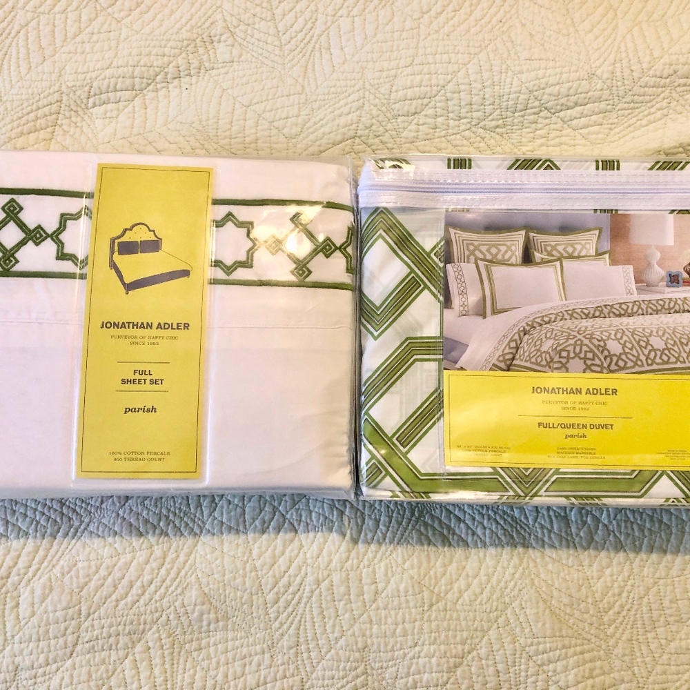 Jonathan Adler New Sheets and Duvet